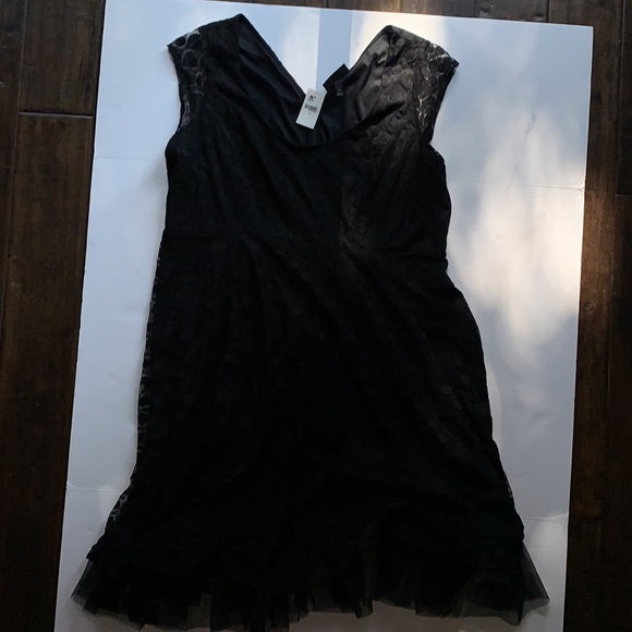 Lane bryant black dress, lace with tulle size 24 New With Tags - Picture 4 of 11